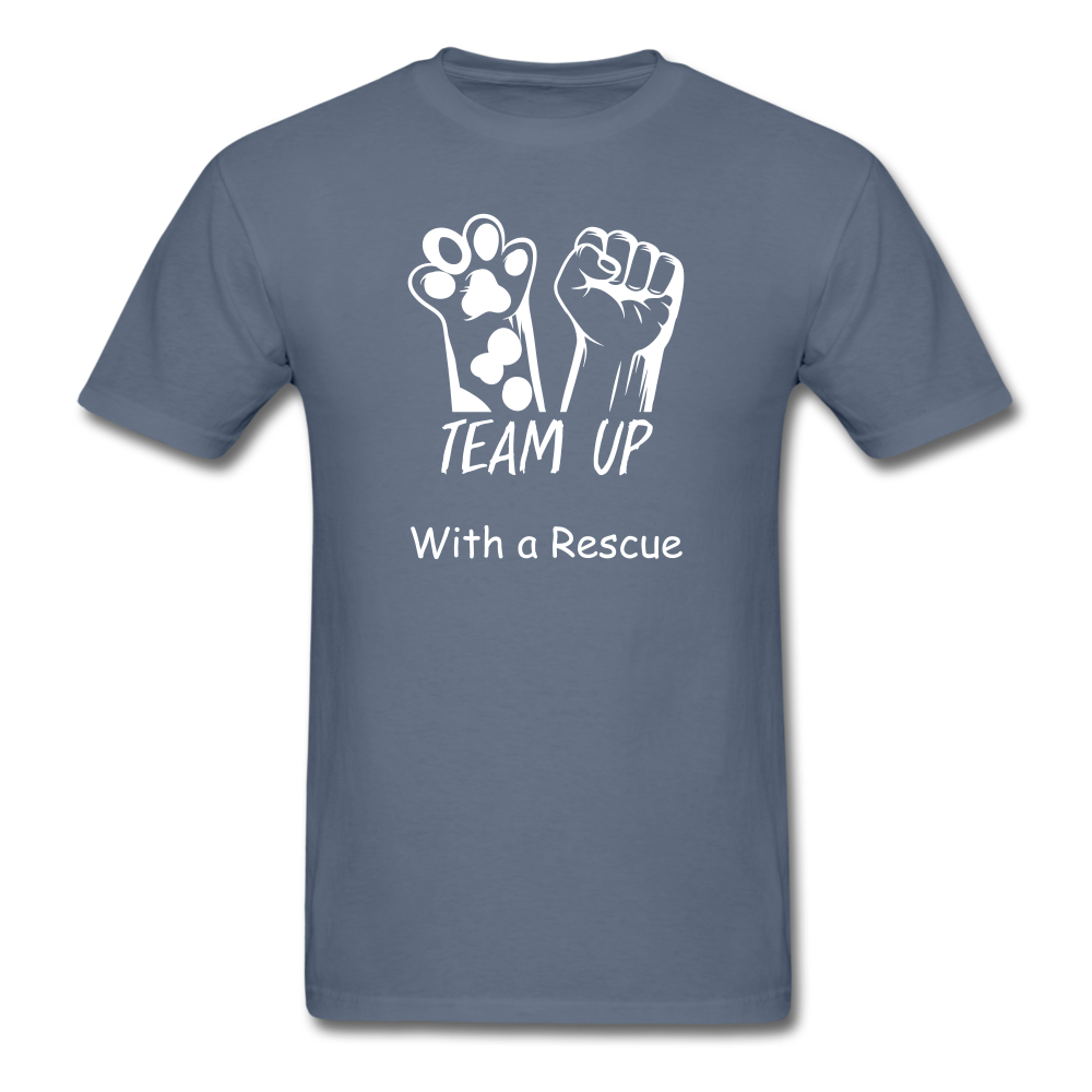 Team Up with a Rescue Men's T-Shirt - denim