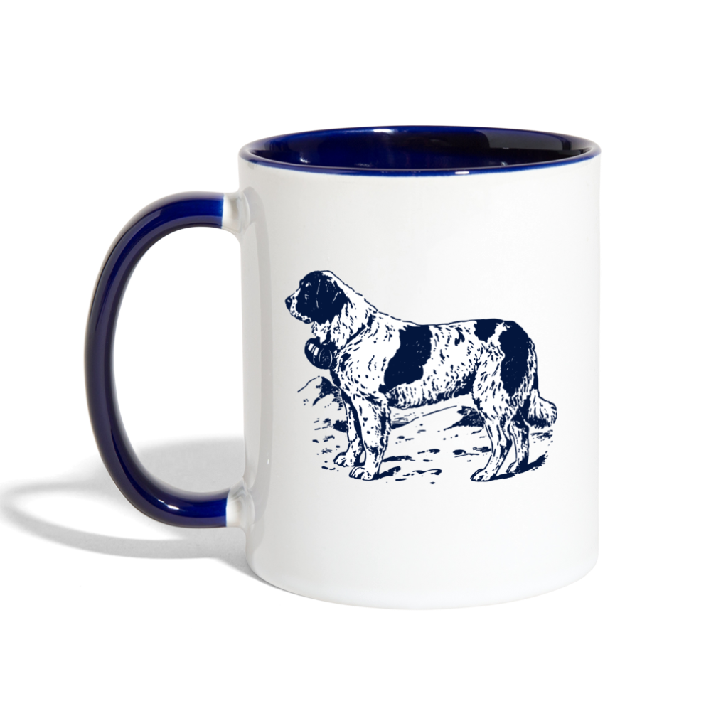 Contrast Coffee Mug - white/cobalt blue