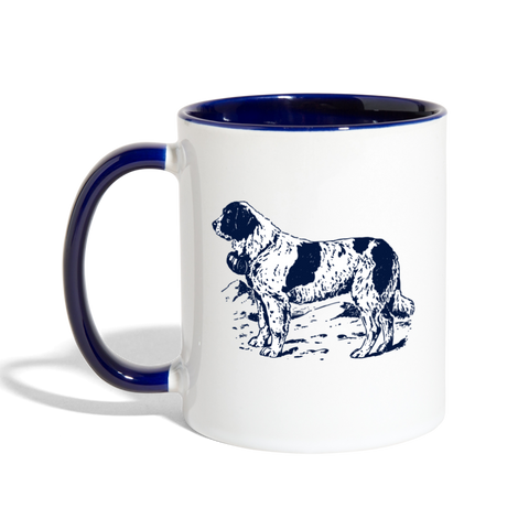 Image of Contrast Coffee Mug - white/cobalt blue