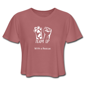 Team Up with a Rescue - Women's Cropped T-Shirt