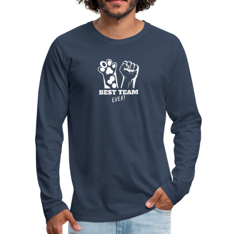 Image of Best team Ever Men's Premium Long Sleeve T-Shirt - navy