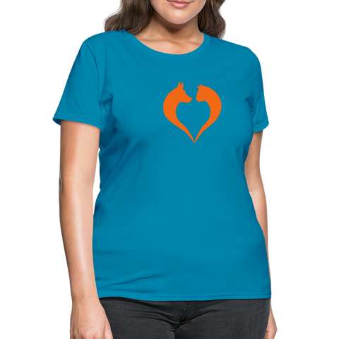 Image of I love dogs and cats Women's T-Shirt - turquoise