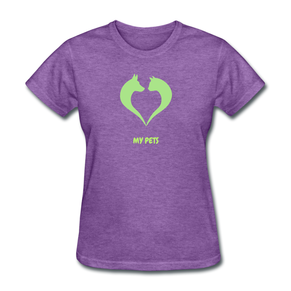 Love My Pets Women's T-Shirt - purple heather