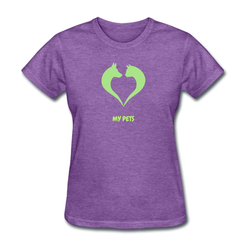 Image of Love My Pets Women's T-Shirt - purple heather