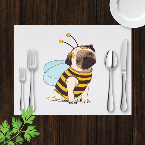 Image of Placemat with Cute Pug Design