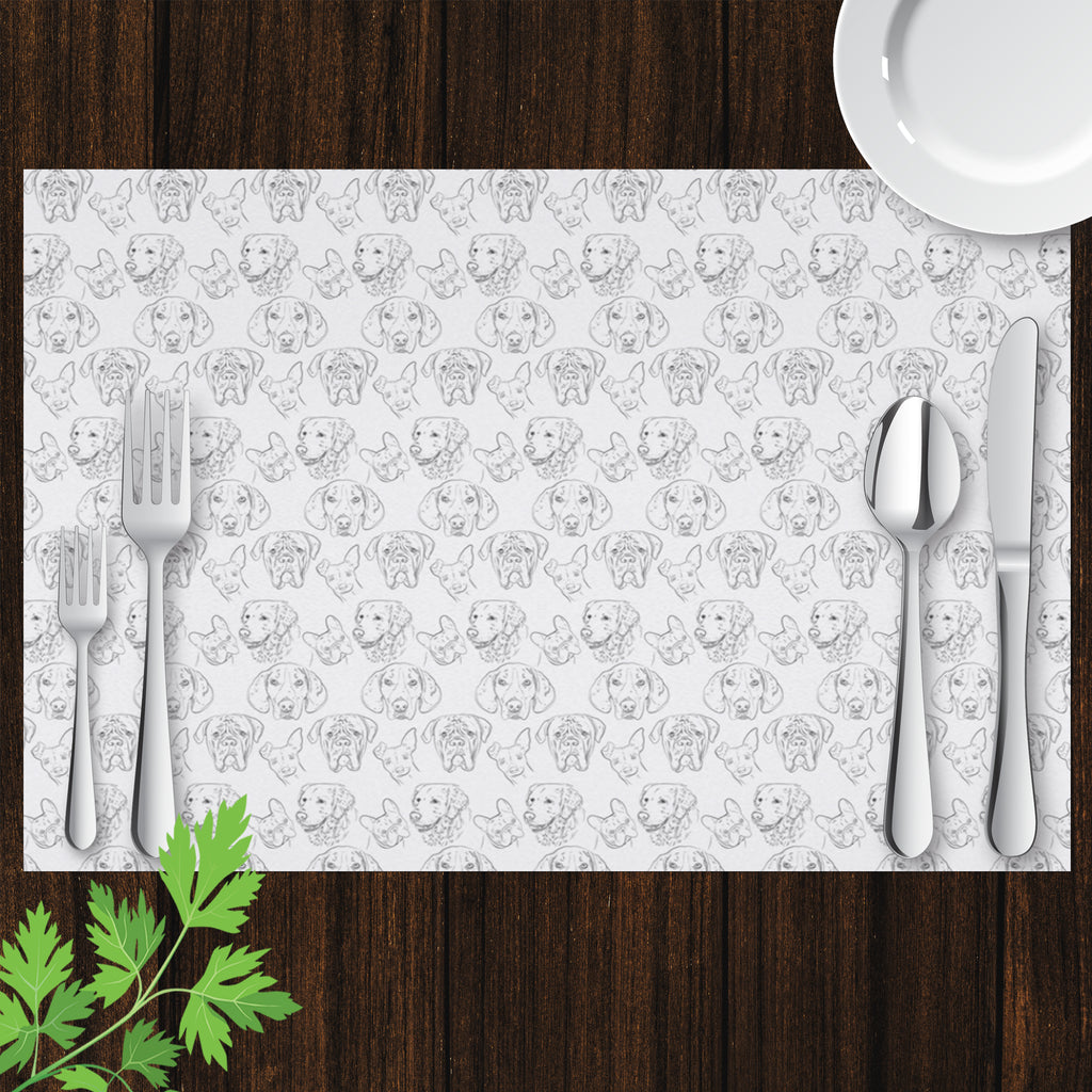 Placemat with Dog Drawing Design