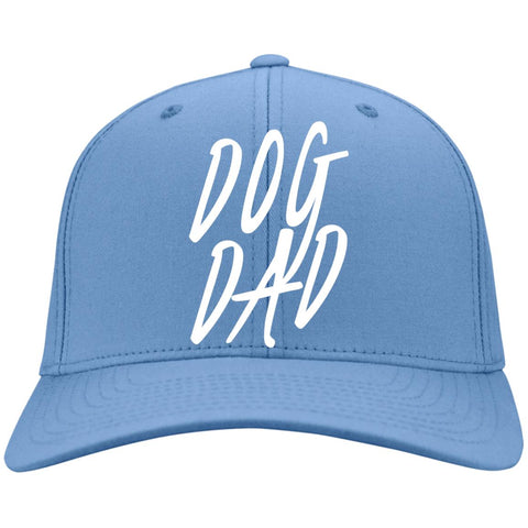 Image of Dog Dad Twill Cap - 6 colors, 100% Cotton, Embroidered, adjustable hook and loop closure.