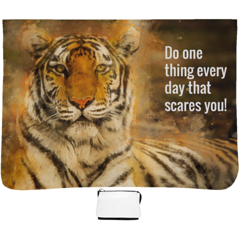 Do one thing every day that scares you Tiger on aLarge Shoulder Bag