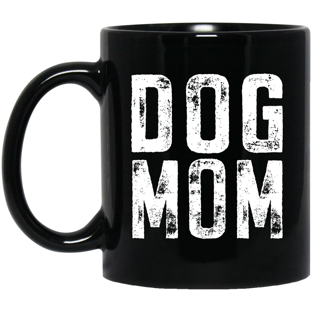 Dog Mom oz. Black Mug