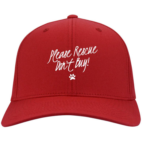 Image of Please Rescue Don't Buy - Port & Co. Twill Cap