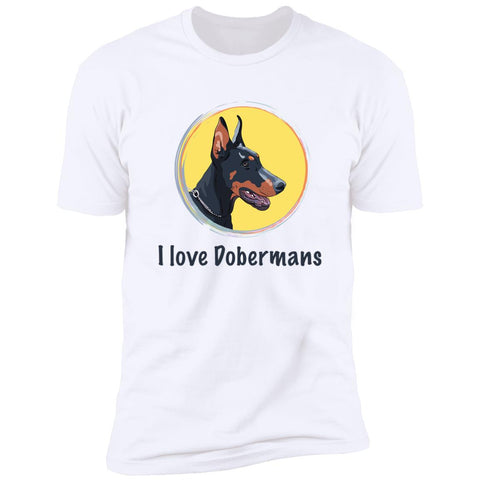 Image of Premium Short Sleeve Tee | "I Love Dobermans"