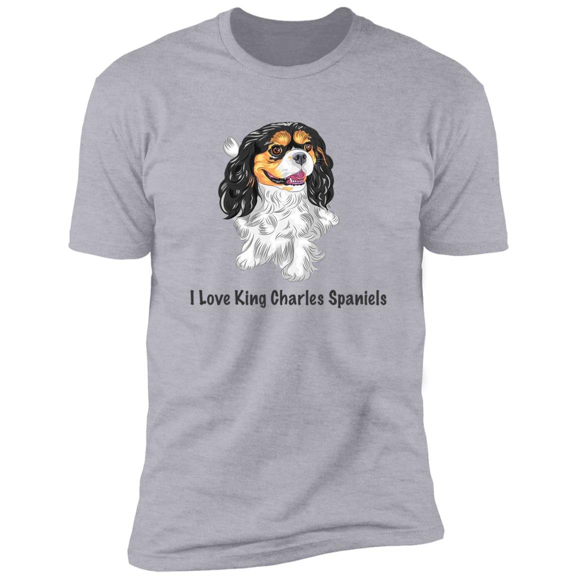 Premium Short Sleeve Tee | "I Love King Charles Spaniels"