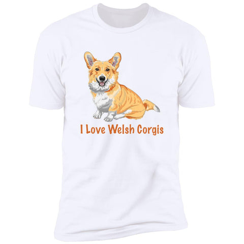 Image of Premium Short Sleeve Tee | "I Love Welsh Corgis"