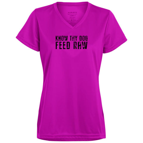 Image of Know Thy Dog Feed Raw Augusta Ladies' Wicking T-Shirt