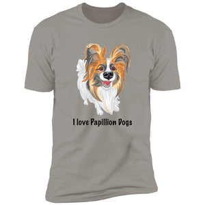 Premium Short Sleeve Tee | "I Love Papillion Dogs"