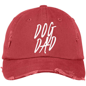 Dog Dad District Distressed Dad Cap, 100% Cotton, different colors available.