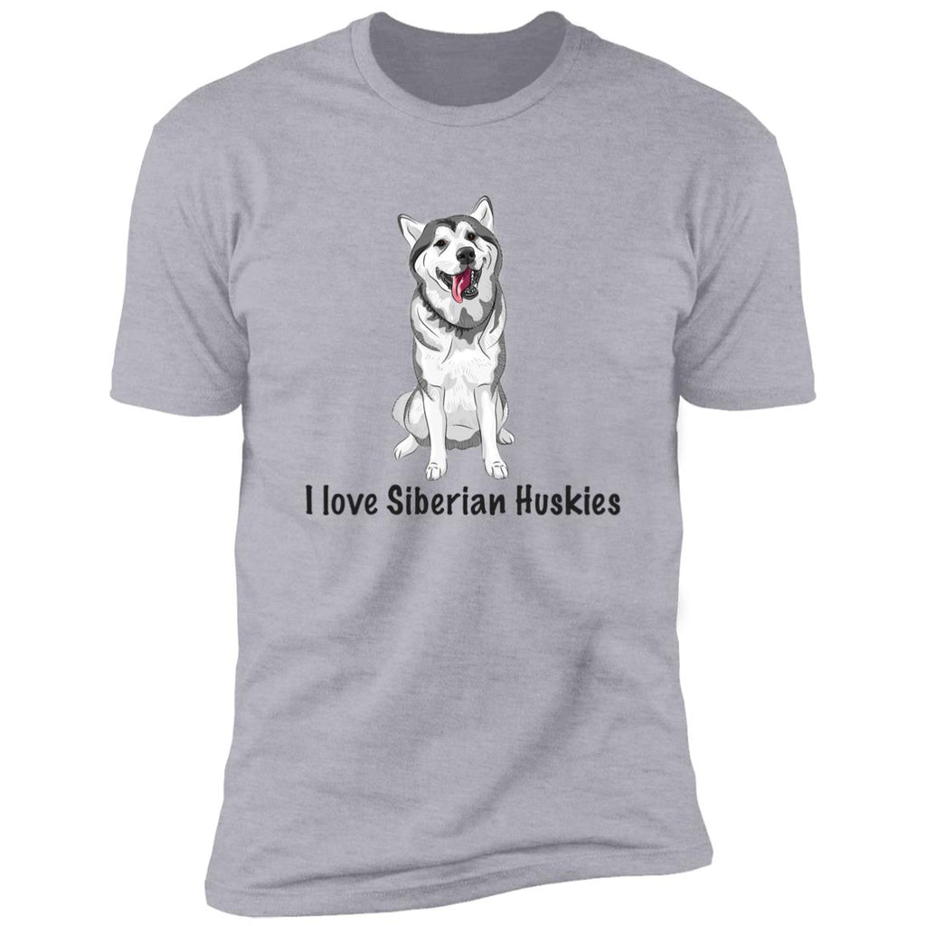Premium Short Sleeve Tee | "I Love Siberian Huskies"