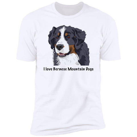 Image of Premium Short Sleeve Tee with Bernese Mountain Dog Breed Design