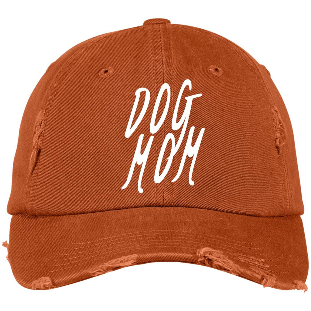 Dog Mom Cap  District Distressed Cap, 100% Cotton. Available in 10 Different colors