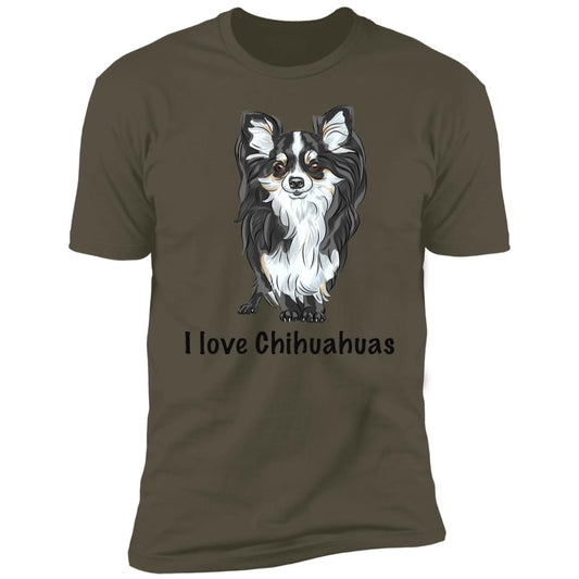 Premium Short Sleeve Tee with Chihuahua Breed Design