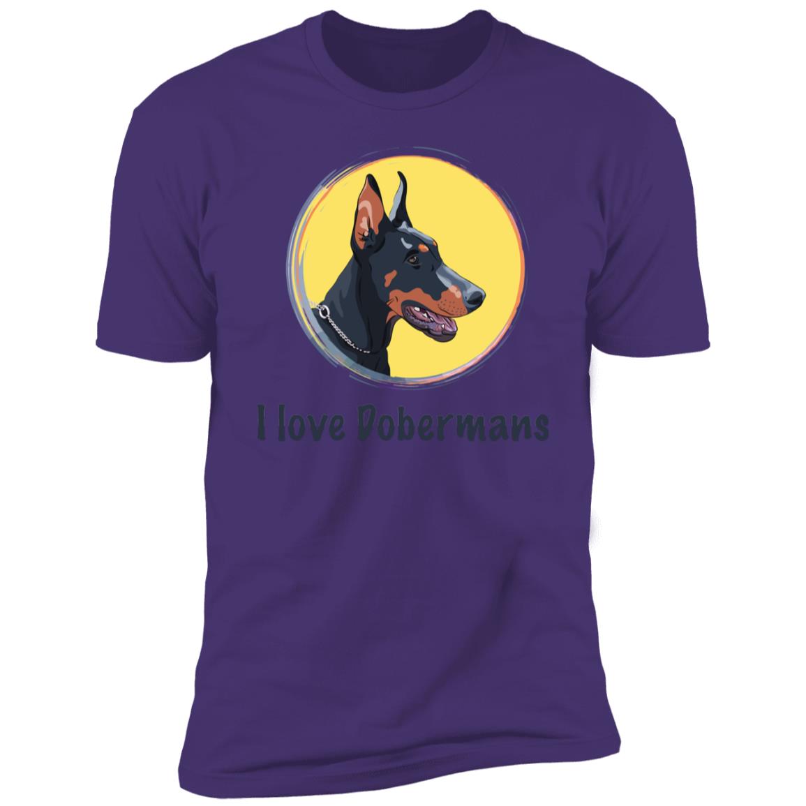 Premium Short Sleeve Tee with Doberman Breed Design