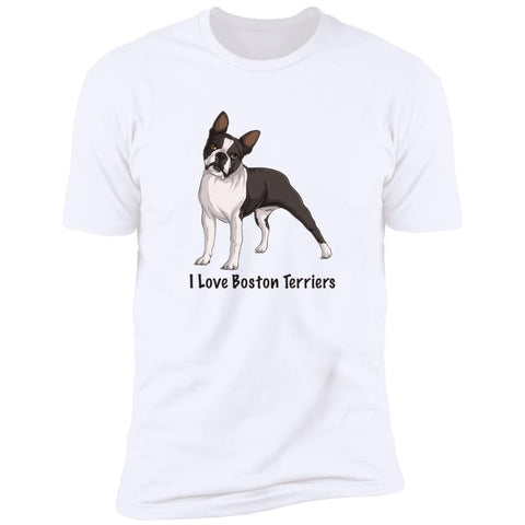 Image of Premium Short Sleeve Tee | "I Love Boston Terriers"