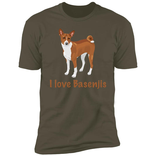 Premium Short Sleeve Tee with Basenji Breed Design