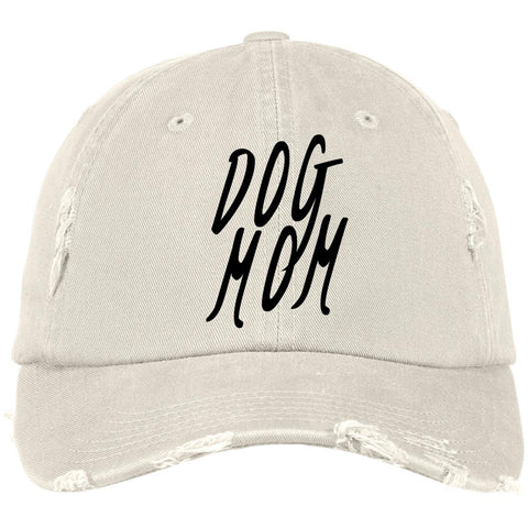 Image of Dog Mom Cap Distressed - 100% Cotton available in different colors