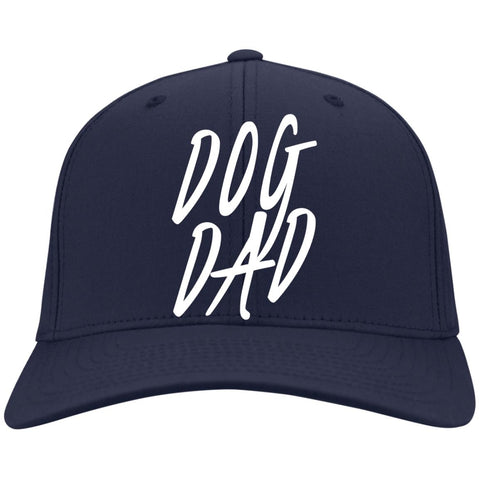 Image of Dog Dad Port Authority Flex Fit Twill Baseball Cap