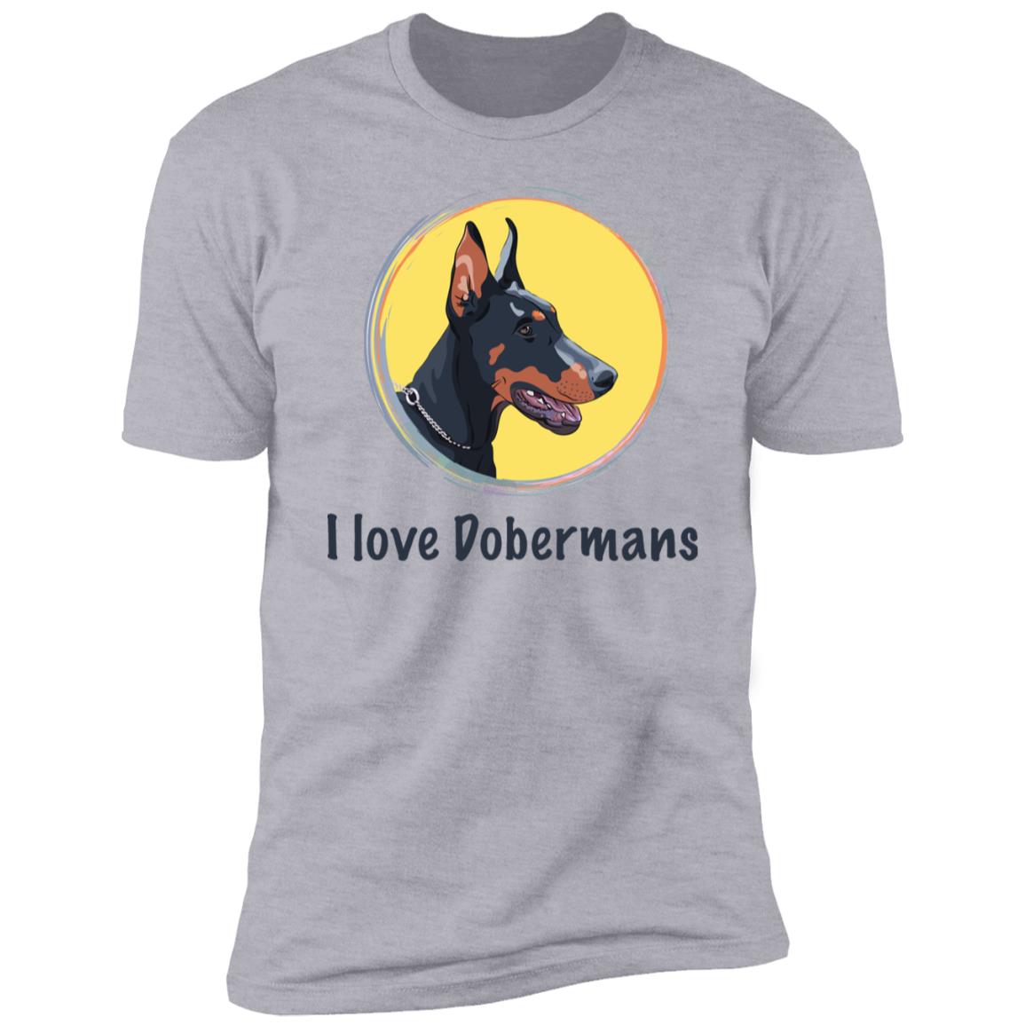 Premium Short Sleeve Tee with Doberman Breed Design