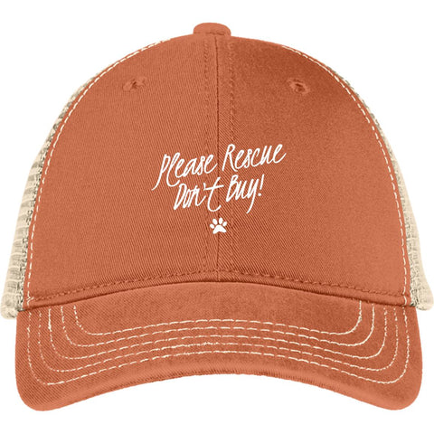 Image of Please Rescue Don't Buy - District Mesh Back Cap