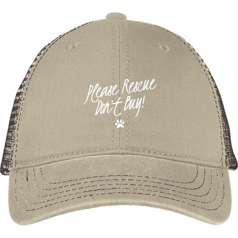 Image of Please Rescue Don't Buy - District Mesh Back Cap
