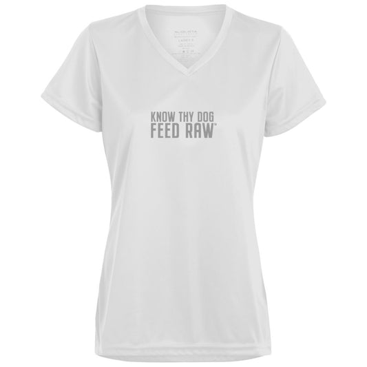 Know Thy Dog Feed Raw | Ladies’ Moisture-Wicking V-Neck Tee