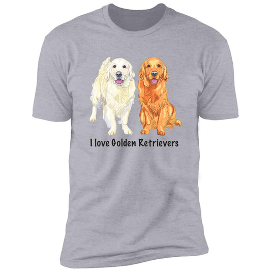 Premium Short Sleeve Tee | "I Love Golden Retrievers"