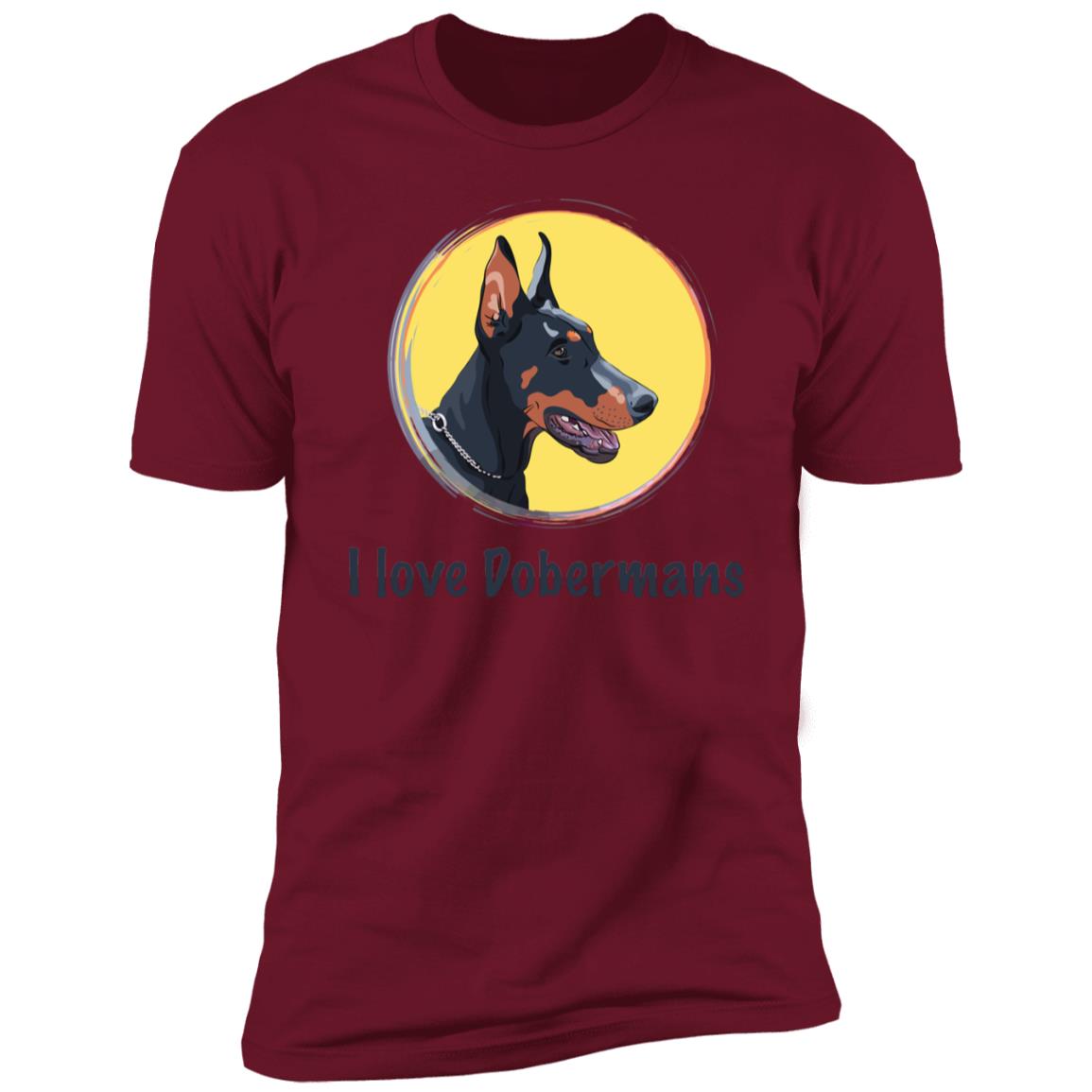 Premium Short Sleeve Tee with Doberman Breed Design