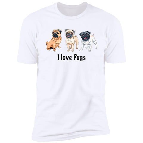 Image of Premium Short Sleeve Tee with Pug Breed Design