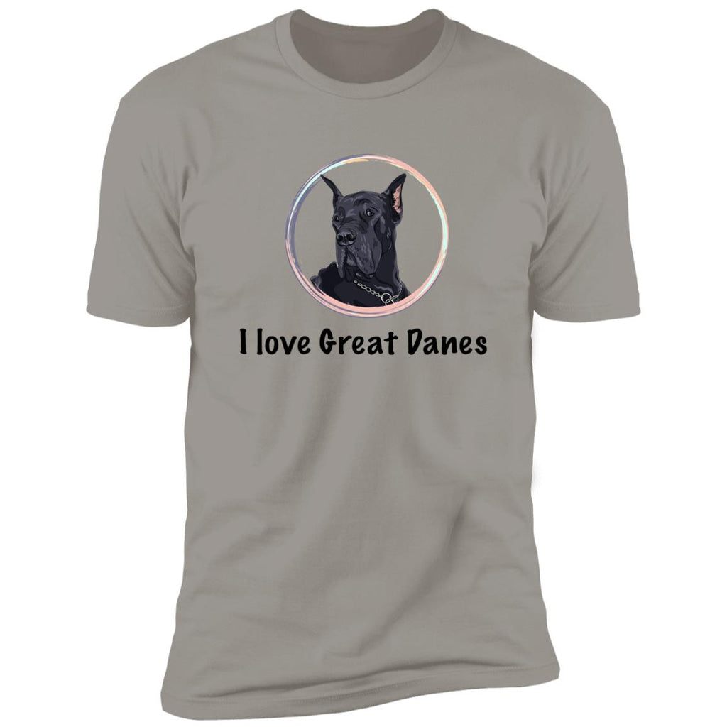 Premium Short Sleeve Tee | "I Love Great Danes"