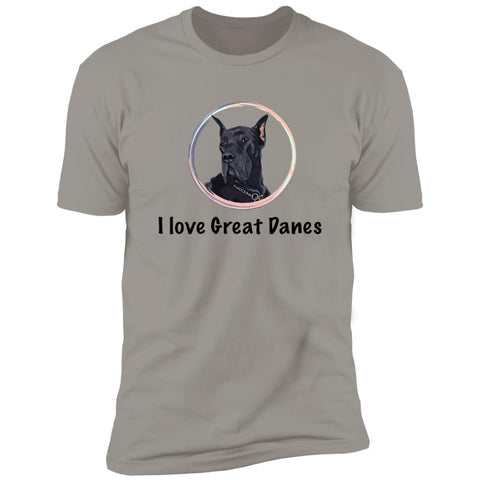 Image of Premium Short Sleeve Tee | "I Love Great Danes"