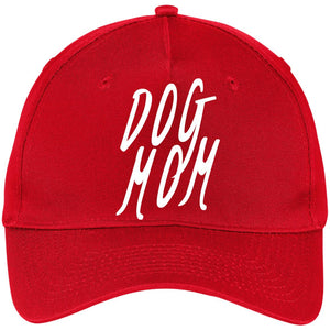 Dog Mom Five Panel Twill Cap, 100% Cotton, Available in 6 different colors.