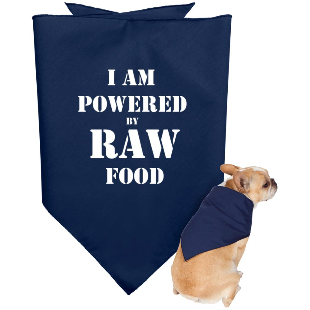I am Powered by Raw food Doggie Bandana