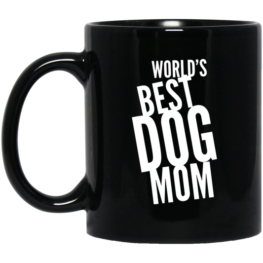 World's Best Dog Mom 11 oz. Black Mug