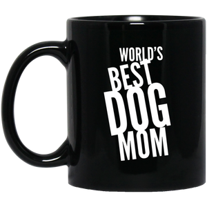 World's Best Dog Mom 11 oz. Black Mug