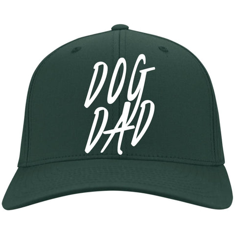Image of Dog Dad Twill Cap - 6 colors, 100% Cotton, Embroidered, adjustable hook and loop closure.
