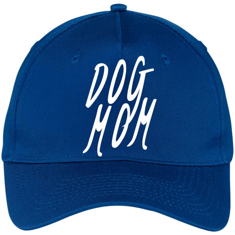 Image of Dog Mom Five Panel Twill Cap, 100% Cotton, Available in 6 different colors.