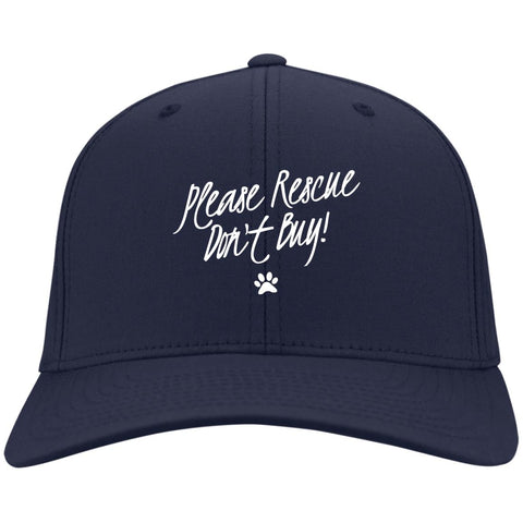 Image of Please Rescue Don't Buy - Port & Co. Twill Cap