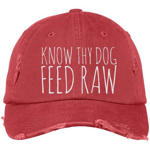 Image of Know Thy Dog Feed Raw | Distressed Dad Cap