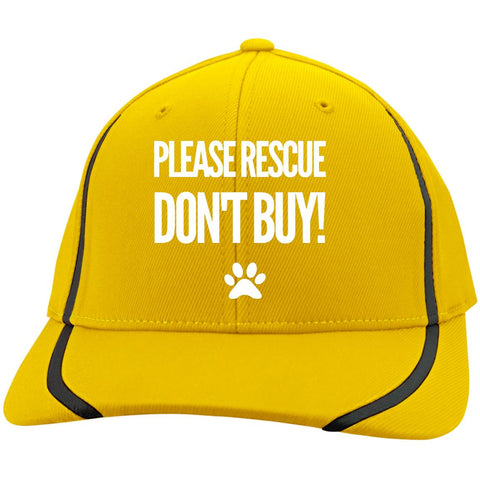 Image of Please Rescue Don't Buy -  Sport-Tek Flexfit Colorblock Cap