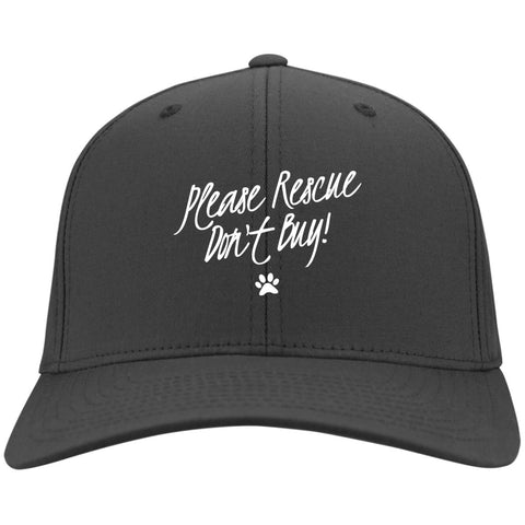 Image of Please Rescue Don't Buy - Port & Co. Twill Cap