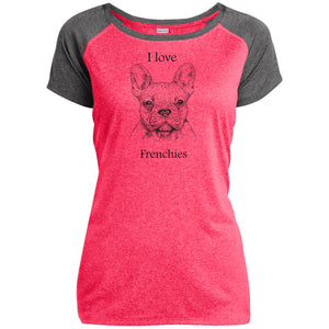 I love Frenchies Sport-Tek Ladies Heather on Heather Performance T-Shirt
