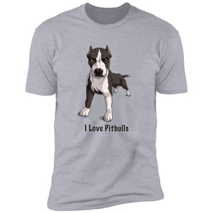 Premium Short Sleeve Tee | "I Love Pitbulls"